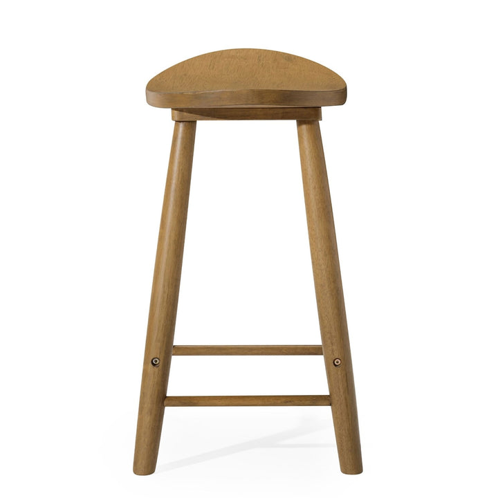 Luna Counter Stool in Rustic Natural Wood Finish in Stools by Maven Lane