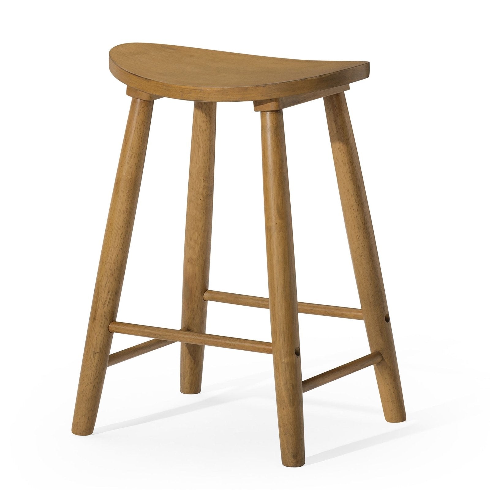 Luna Counter Stool in Rustic Natural Wood Finish in Stools by Maven Lane