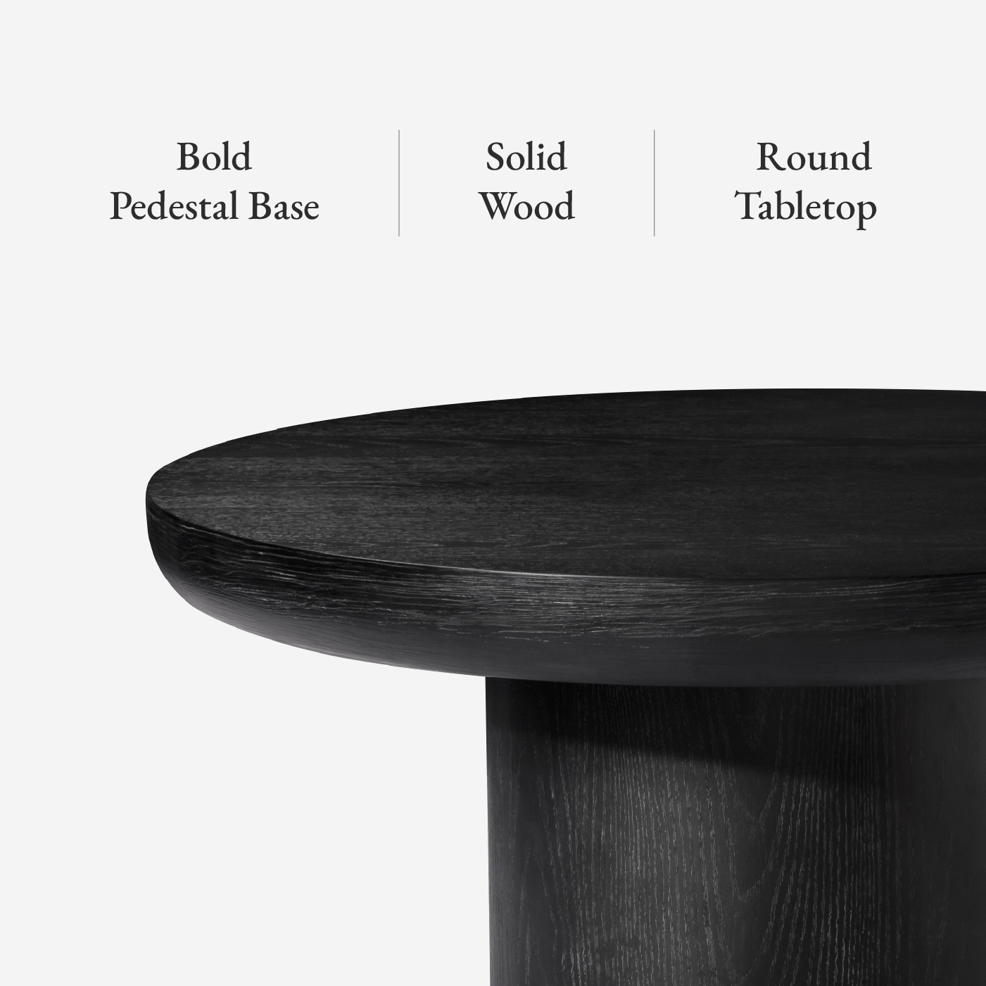 Owen Rustic Circular Wooden Coffee Table in Aged Black in Accent Tables by Maven Lane