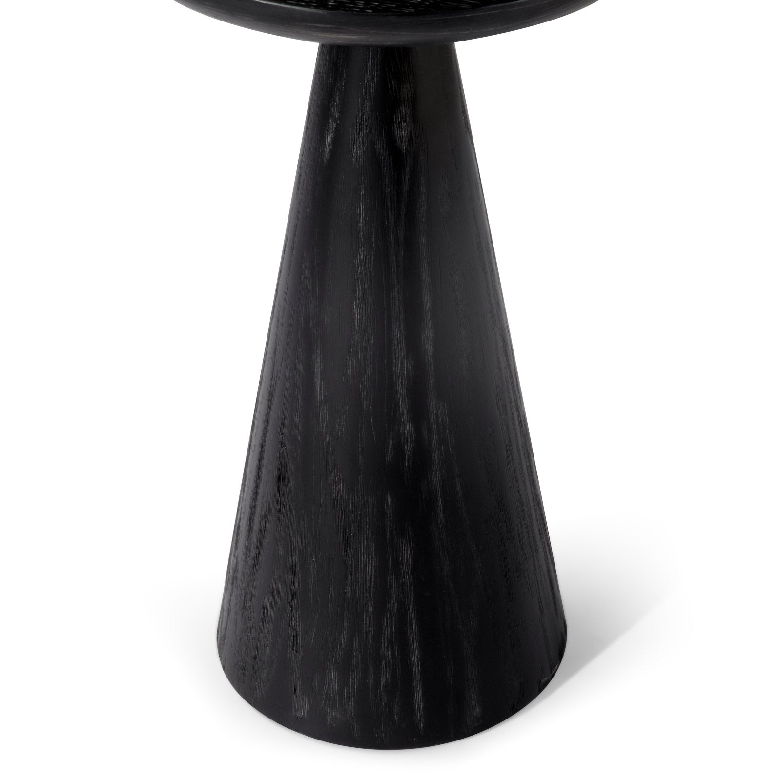 Owen Rustic Wooden Drink Table In Aged Black in Accent Tables by Maven Lane