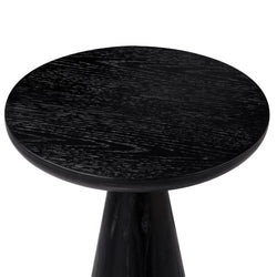 Owen Rustic Wooden Drink Table in Black Finish in Accent Tables by Maven Lane