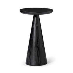 Owen Rustic Wooden Drink Table in Black Finish in Accent Tables by Maven Lane