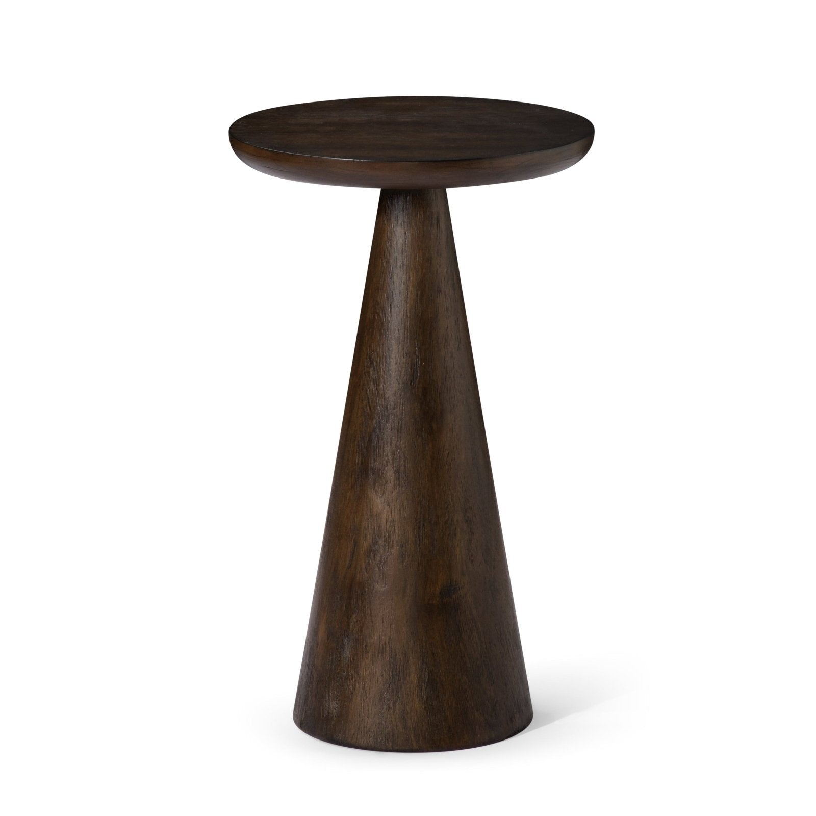 Owen Rustic Wooden Drink Table In Aged Brown in Accent Tables by Maven Lane