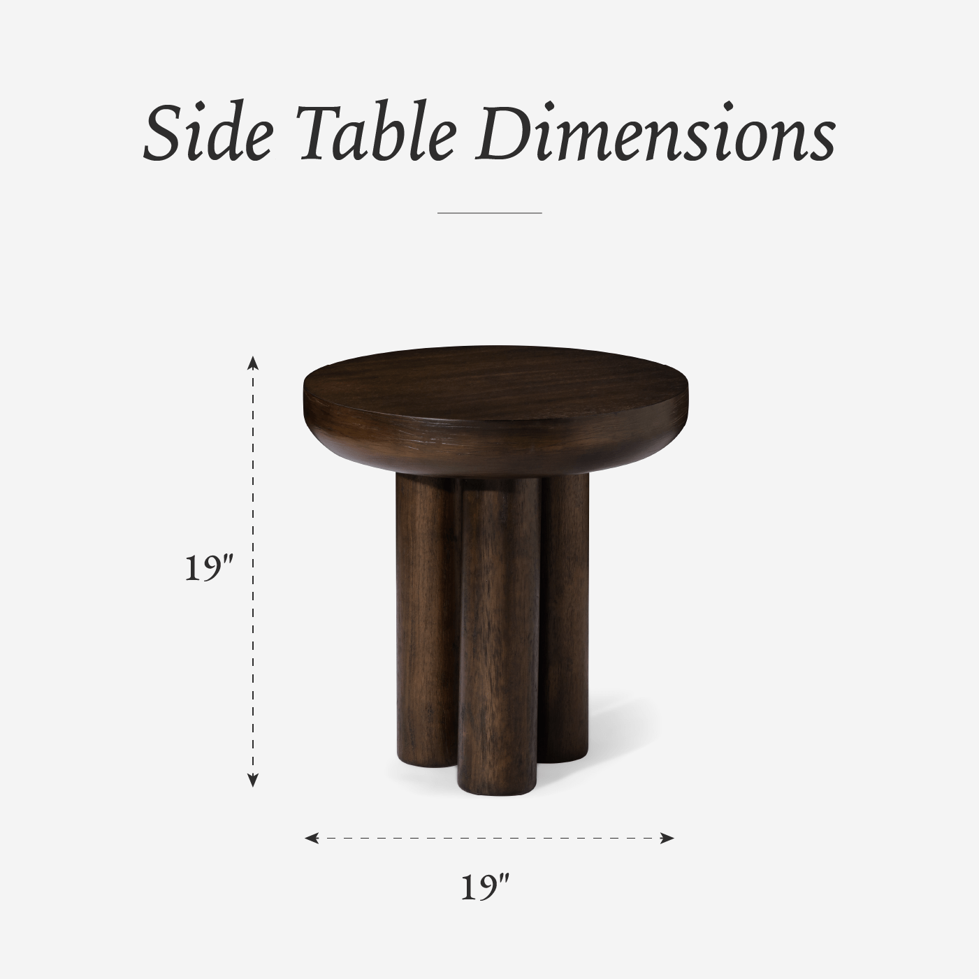 Owen Rustic Wooden Side Table In Aged Brown in Maven Lane by Maven Lane