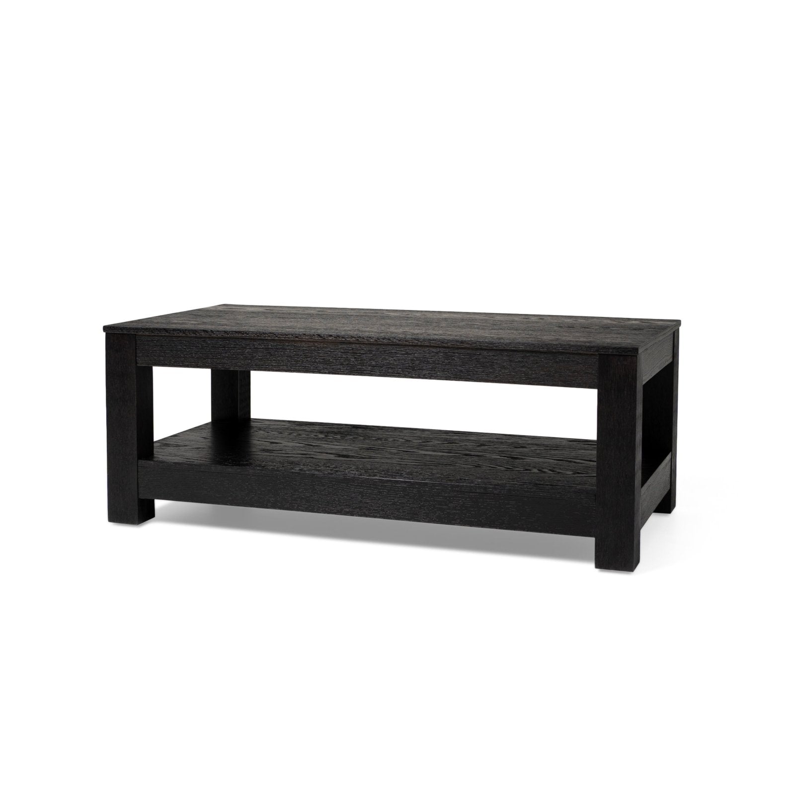 Paulo Wooden Coffee Table In Weathered Black Finish in Maven Lane by Maven Lane