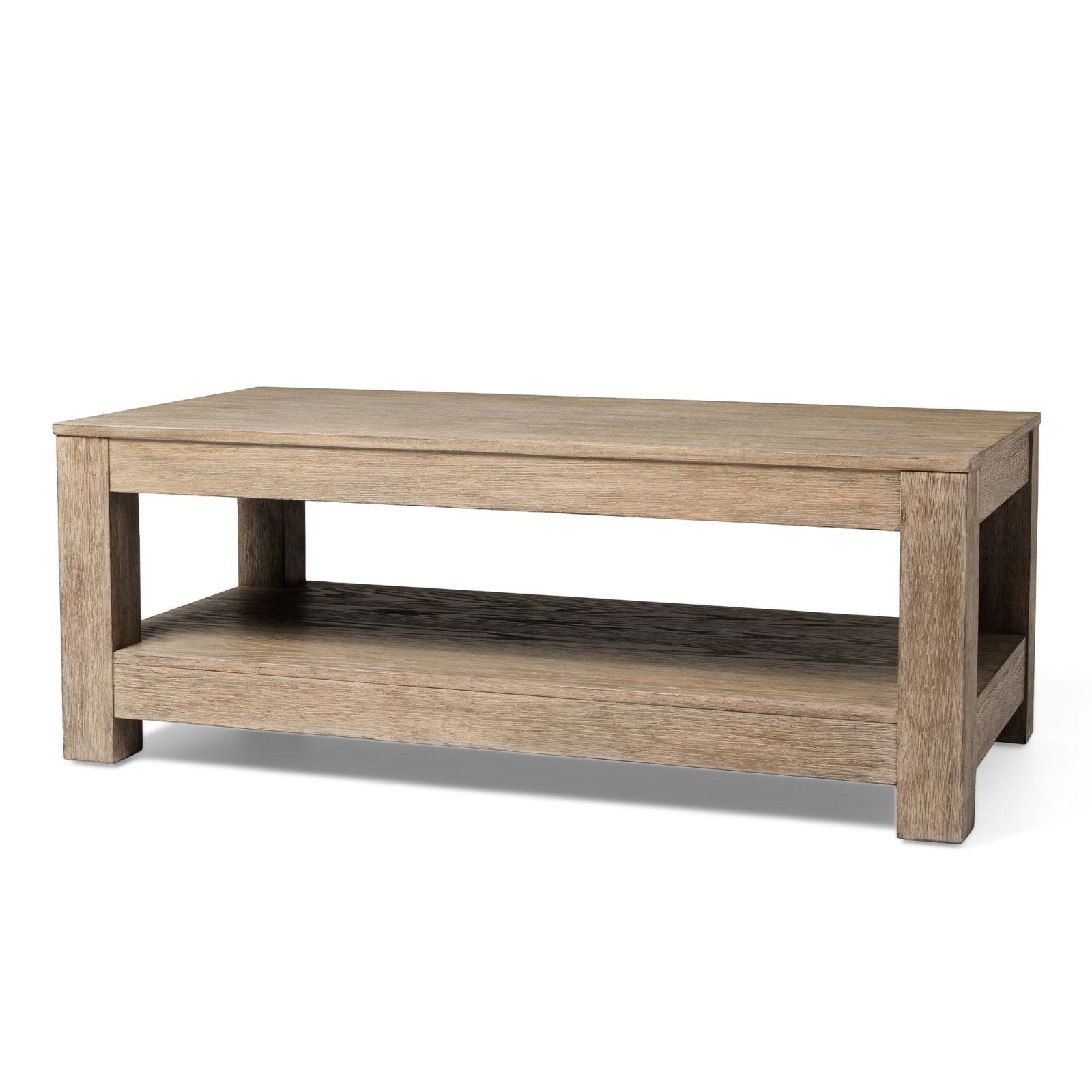 Paulo Wooden Coffee Table in Weathered Grey Finish in Accent Tables by Maven Lane