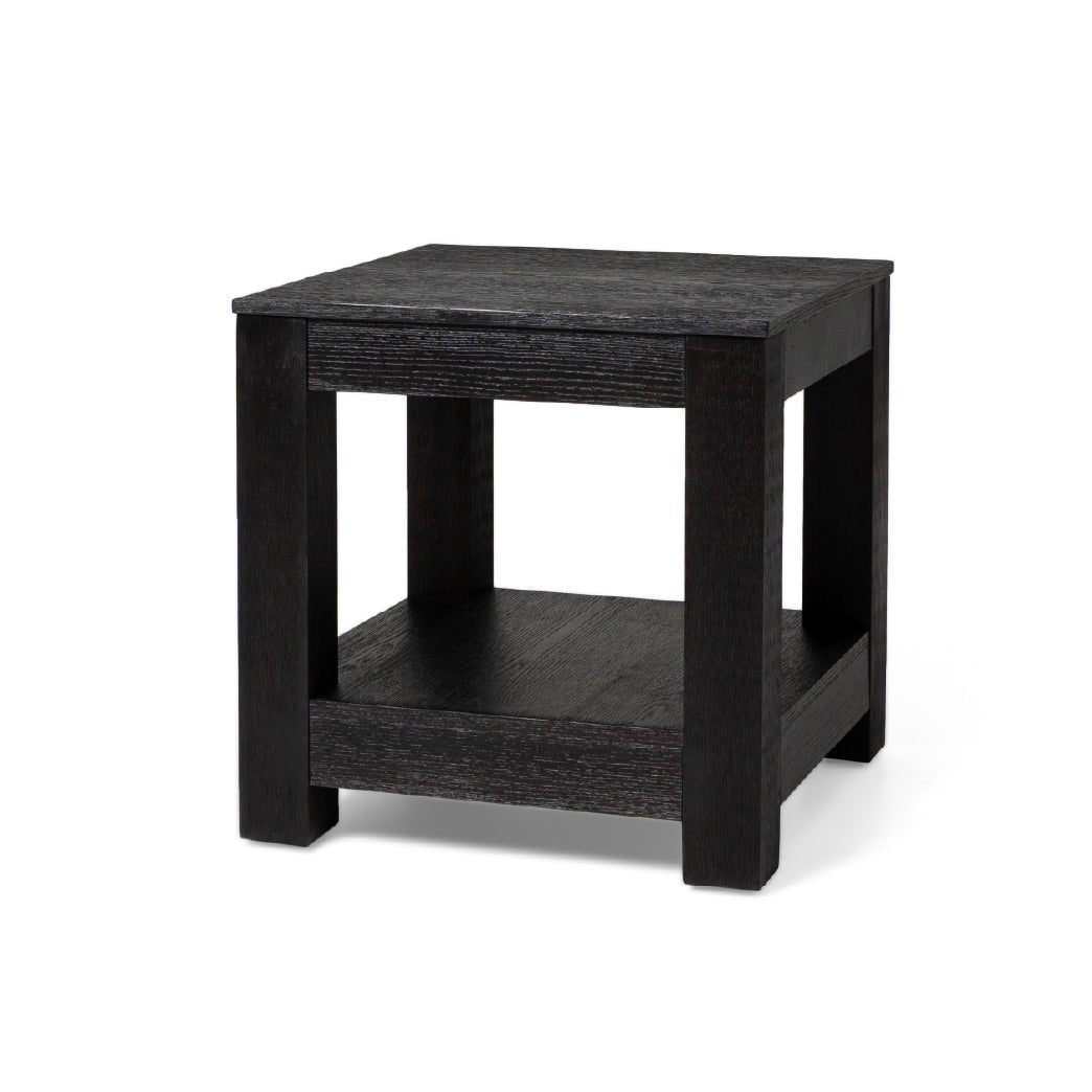 Paulo Wooden Side Table In Weathered Black Finish in Maven Lane by Maven Lane