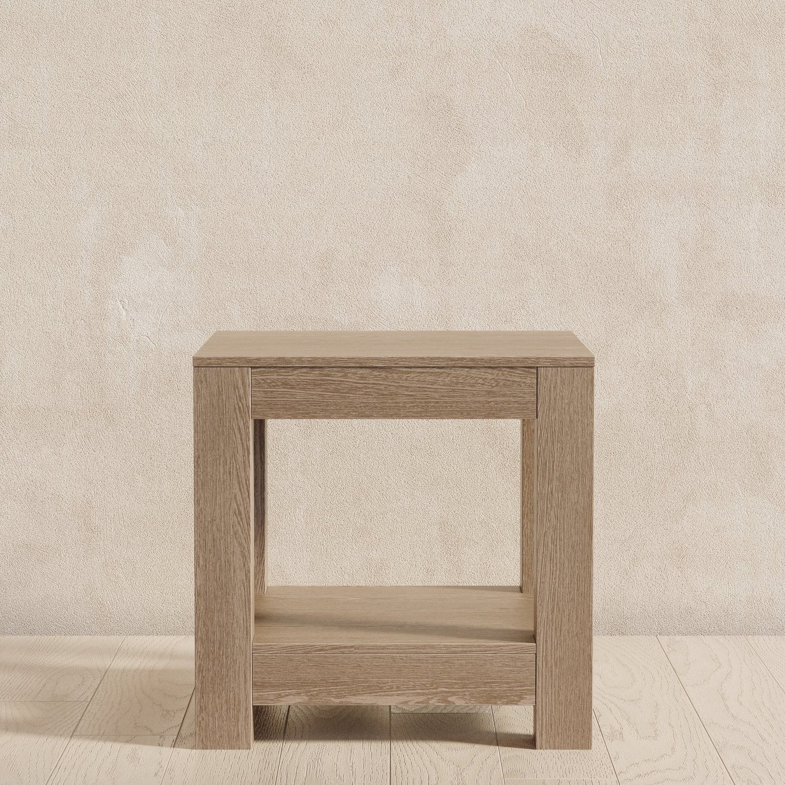 Paulo Wooden Side Table in Weathered Grey Finish in Side Table by Maven Lane