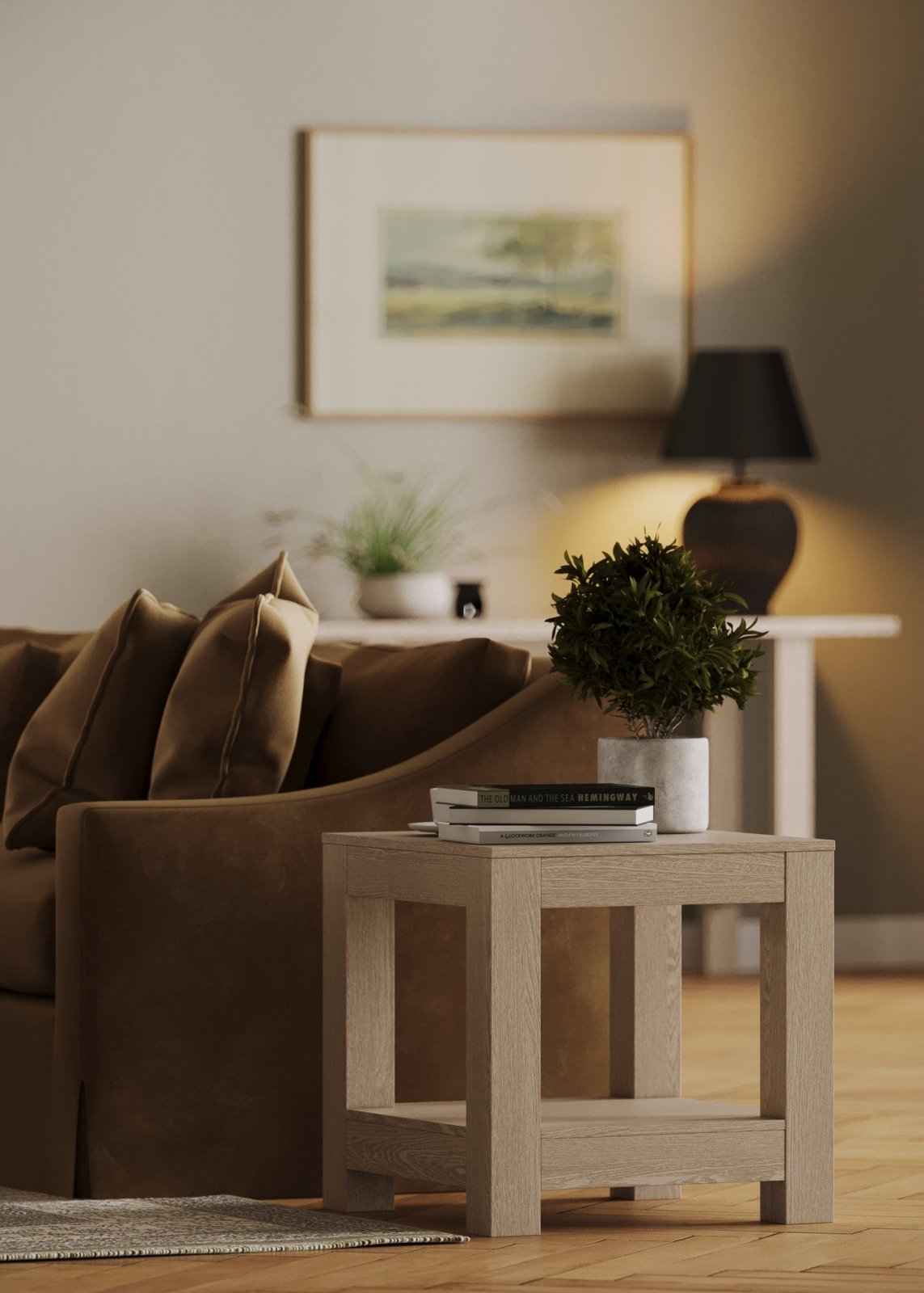 Paulo Wooden Side Table in Weathered Grey Finish in Accent Tables by Maven Lane