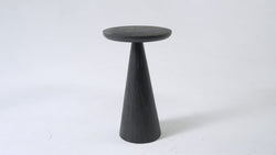 Owen Rustic Wooden Drink Table in Black Finish in Accent Tables by Maven Lane