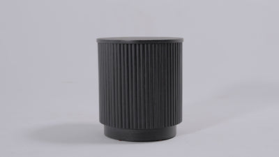 Dallas round side table in aged black in Side Table by Maven Lane