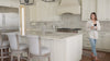 Pullman Counter Stool in Grey Finish with Grey Fabric in Stools by Maven Lane