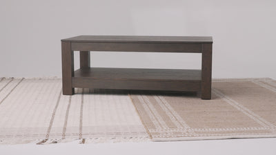 Paulo Wooden Coffee Table in Weathered Brown Finish in Accent Tables by Maven Lane