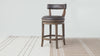 Alexander Counter Stool in Brown Finish with Brown Faux Leather Upholstery in Stools by Maven Lane