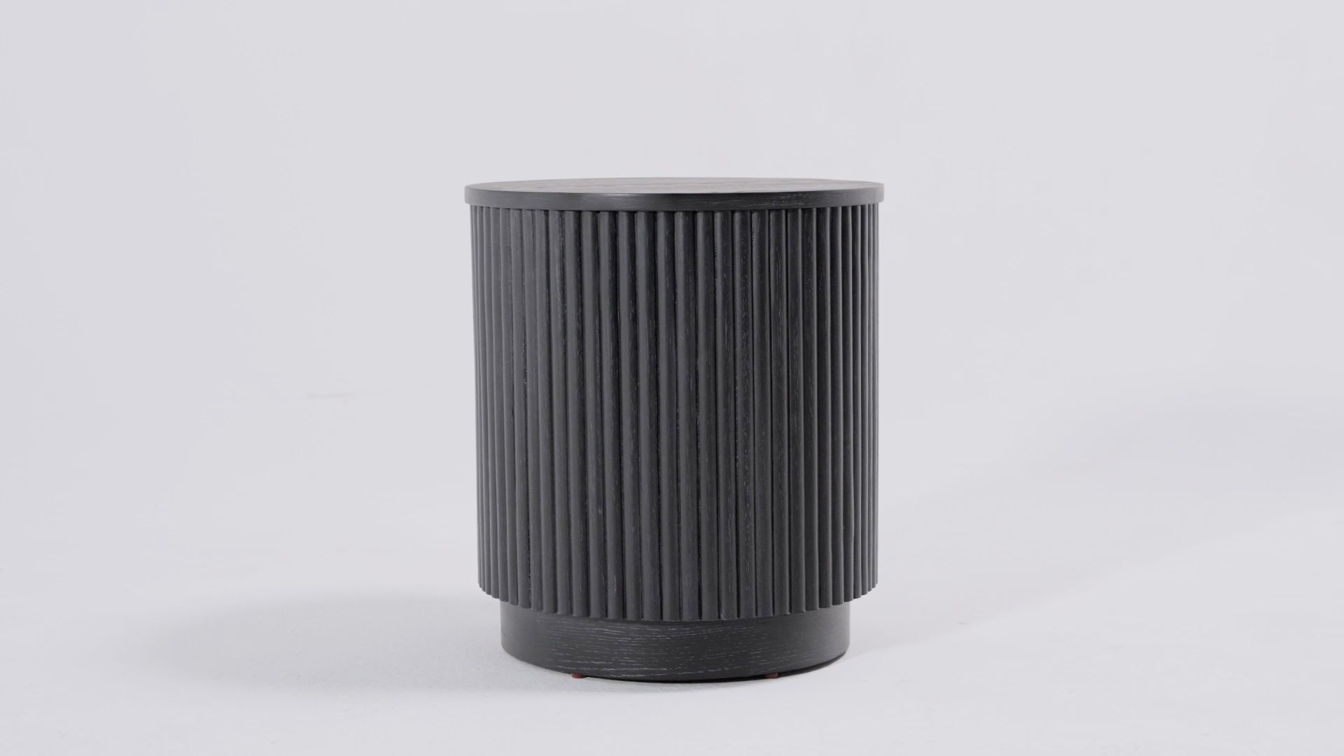 Dallas Round Side Table in Aged Black in Side Table by Maven Lane