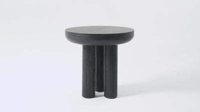 Owen Rustic Wooden Side Table In Aged Black in Maven Lane by Maven Lane