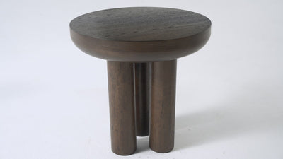 Owen Rustic Wooden Side Table In Aged Brown in Accent Tables by Maven Lane