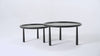 Sonia Rustic Wooden Nesting Coffee Tables in Black Finish in Nesting Tables by Maven Lane