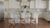 Pullman Counter Stool in Light Brown Finish with Light Grey Fabric in Stools by Maven Lane