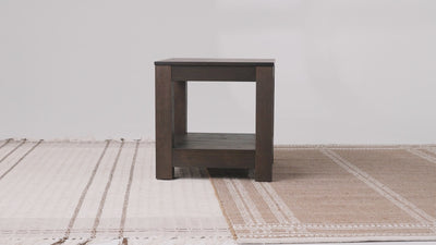 Paulo Side Table in Brown Finish in Side Table by Maven Lane