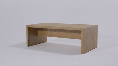 Zeno Rectangular Coffee Table in Aged Natural in Coffee Table by Maven Lane