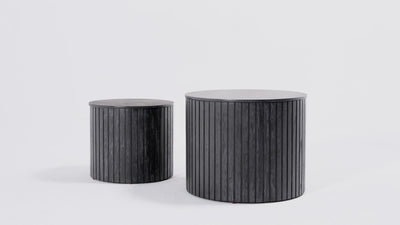 Austin Nesting Tables in Aged Black in Nesting Tables by Maven Lane