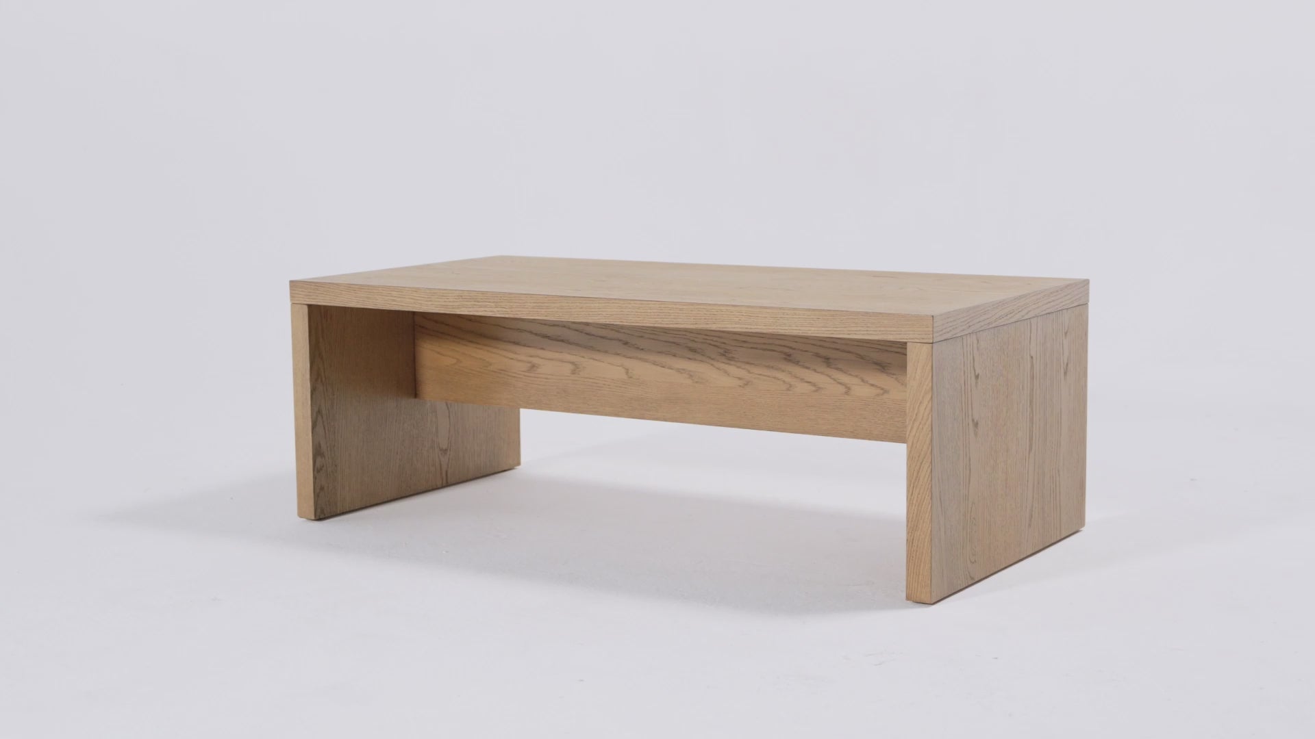 Zeno Rectangular Coffee Table in Aged Natural in Coffee Table by Maven Lane