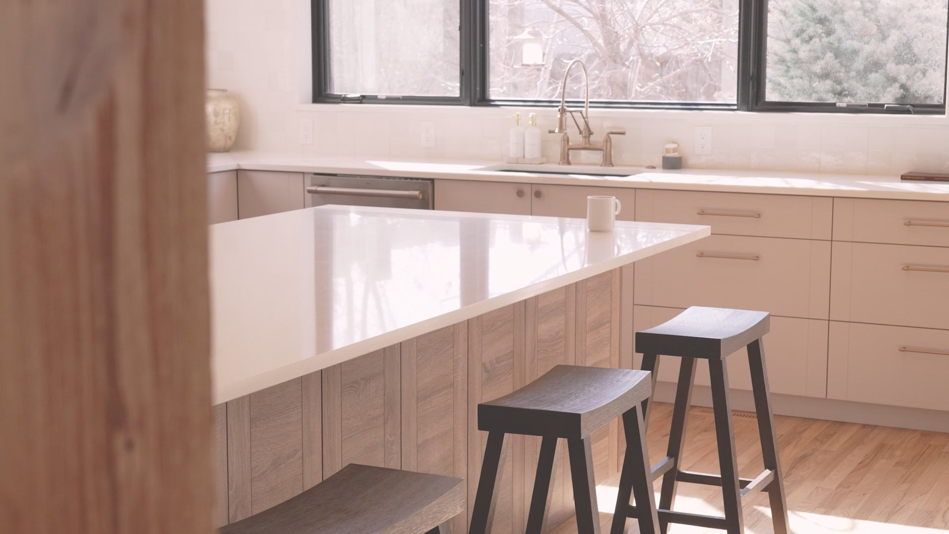 Vincent Counter Stool in Brown Finish in Stools by Maven Lane