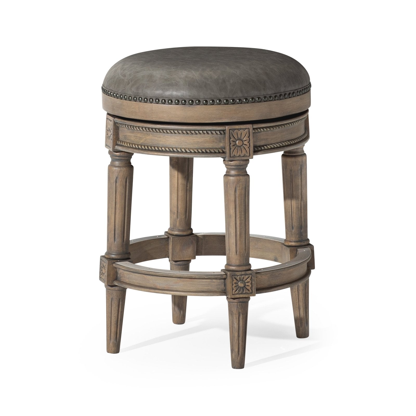 Pullman Backless Leather Counter Stool in Stools by Maven Lane