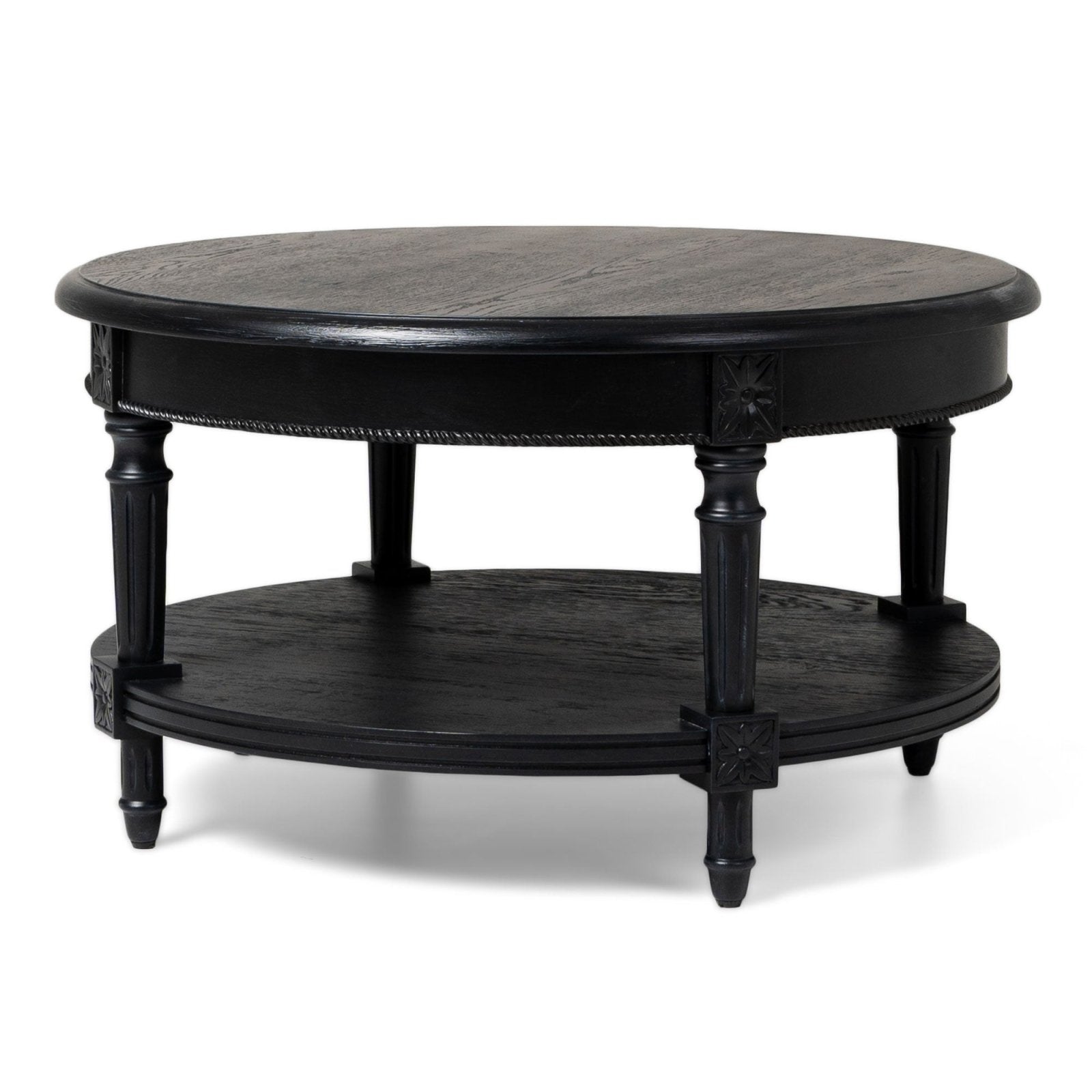 Pullman Round Wooden Coffee Table in Accent Tables by Maven Lane