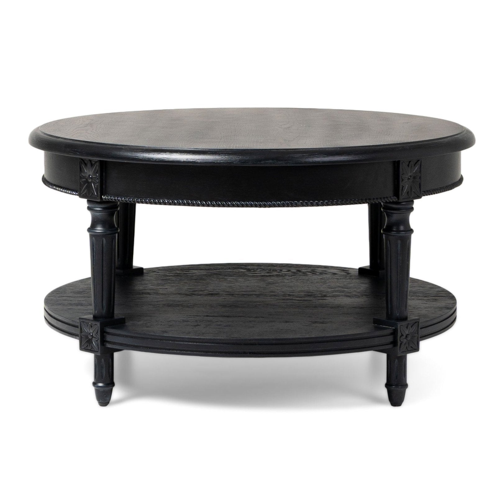 Pullman Round Wooden Coffee Table in Accent Tables by Maven Lane