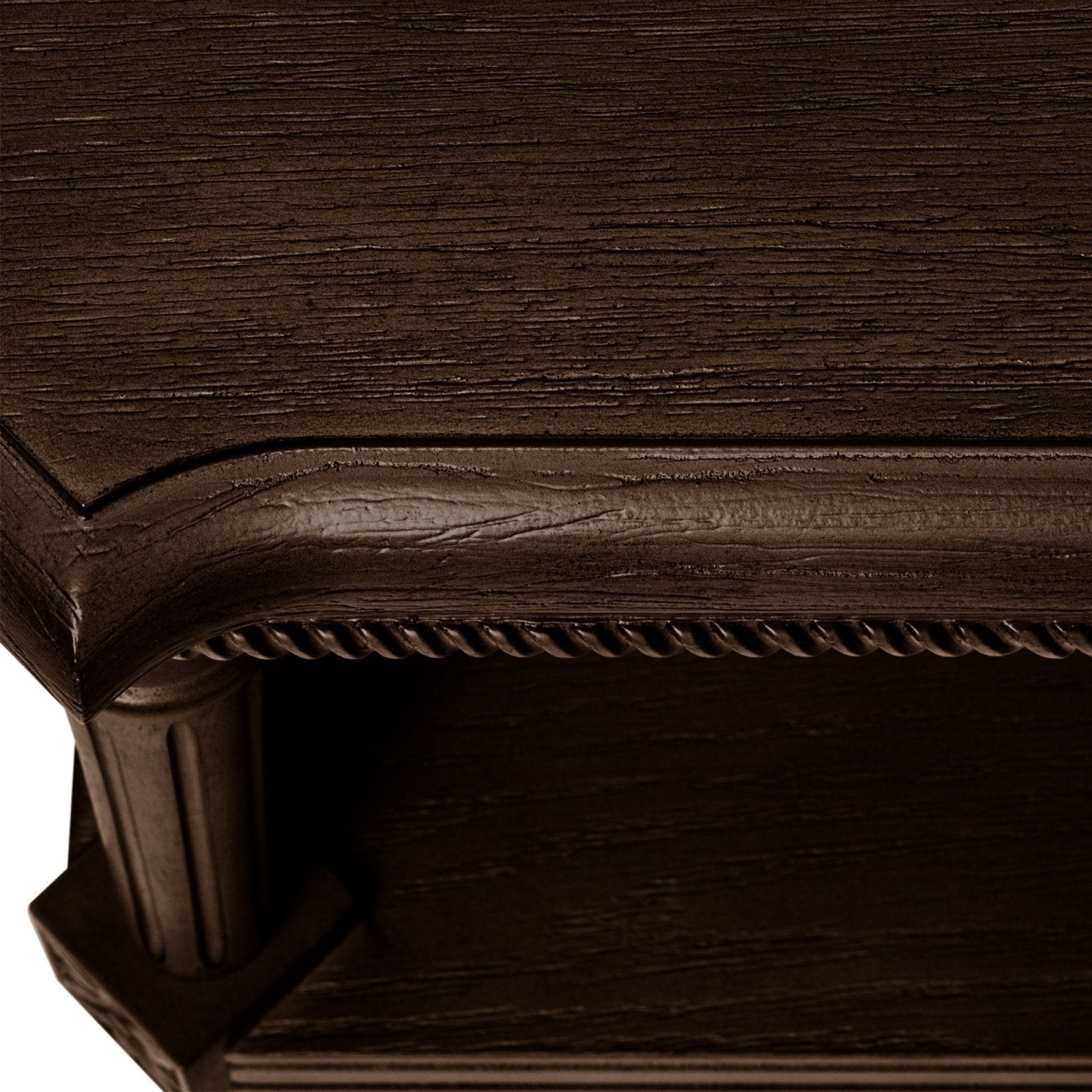 Pullman Traditional Square Wooden Side Table in Antiqued Brown Finish in Accent Tables by Maven Lane
