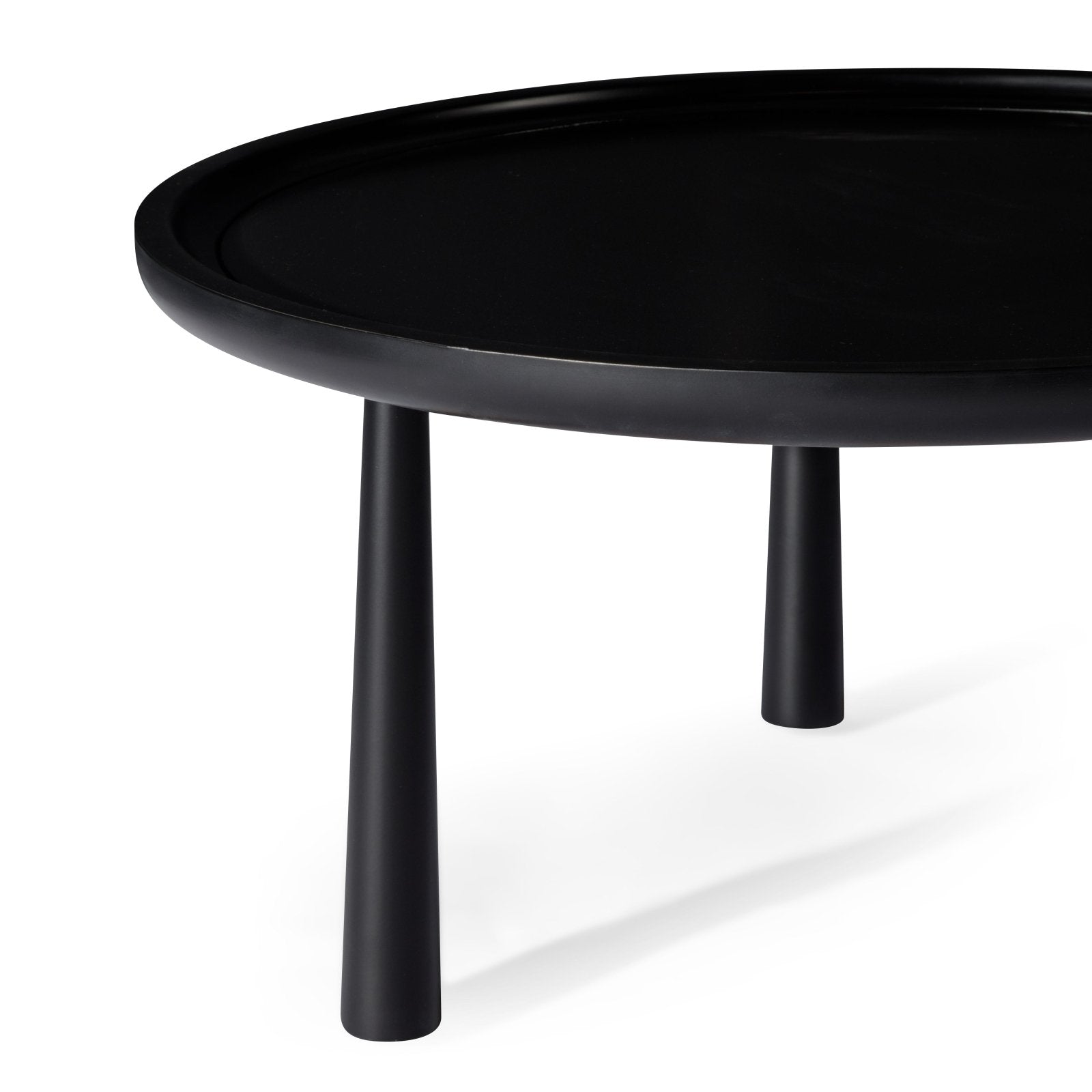 Sonia Rustic Wooden Nesting Coffee Tables in Matte Black in Accent Tables by Maven Lane