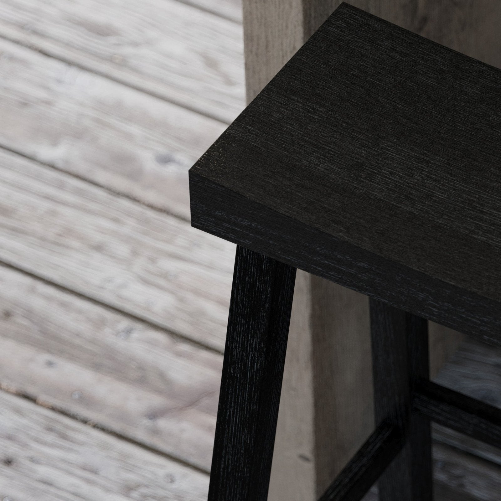 Vincent Bar Stool in Antiqued Black Finish in Stools by Maven Lane