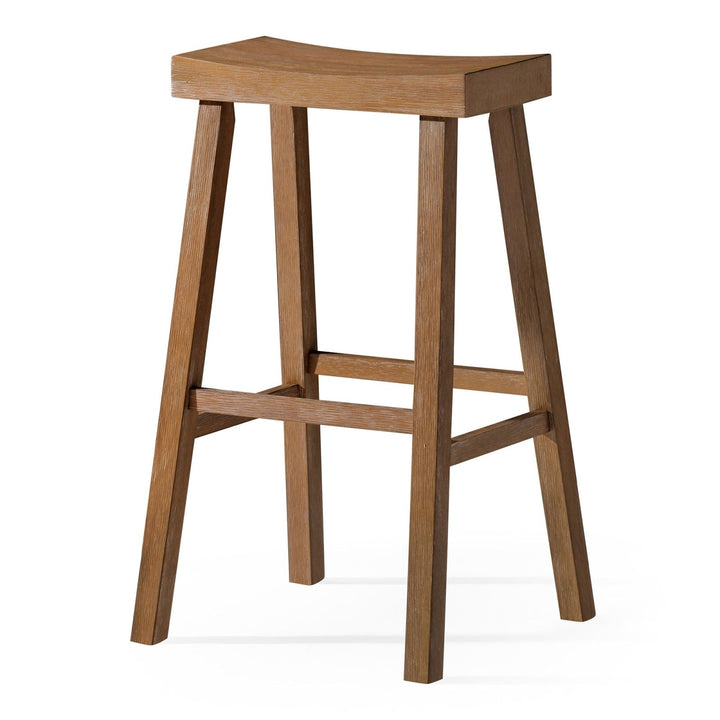 Vincent Bar Stool in Antiqued Natural Finish in Stools by Maven Lane