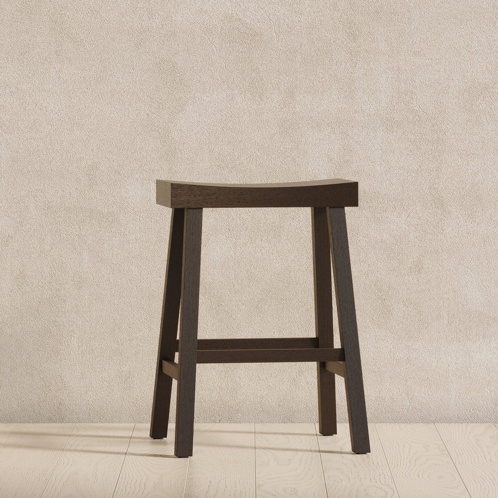 Vincent Counter Stool in Antiqued Brown Finish in Stools by Maven Lane