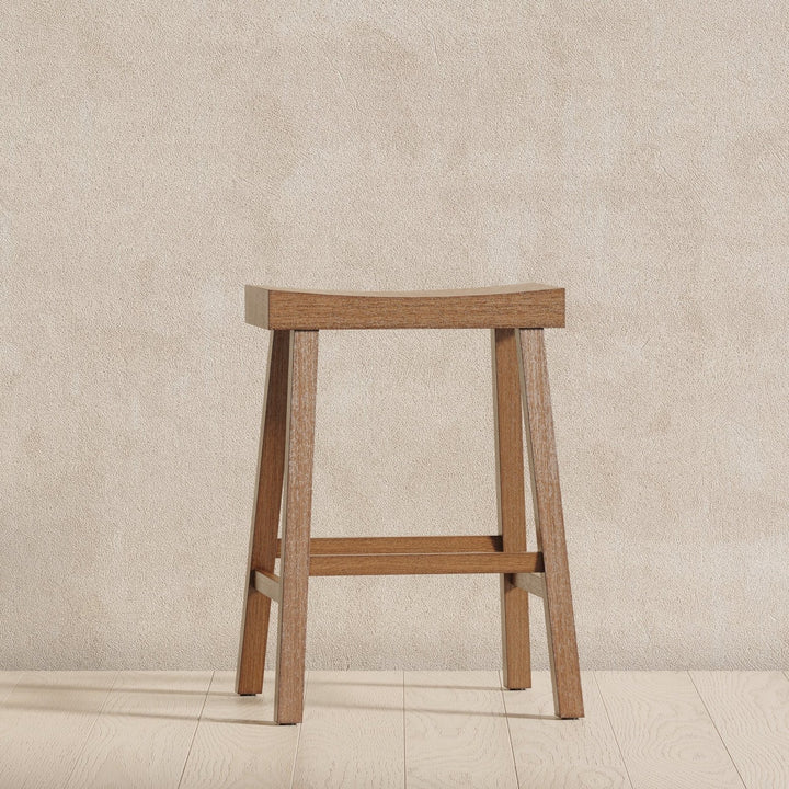 Vincent Counter Stool in Antiqued Natural Finish in Stools by Maven Lane