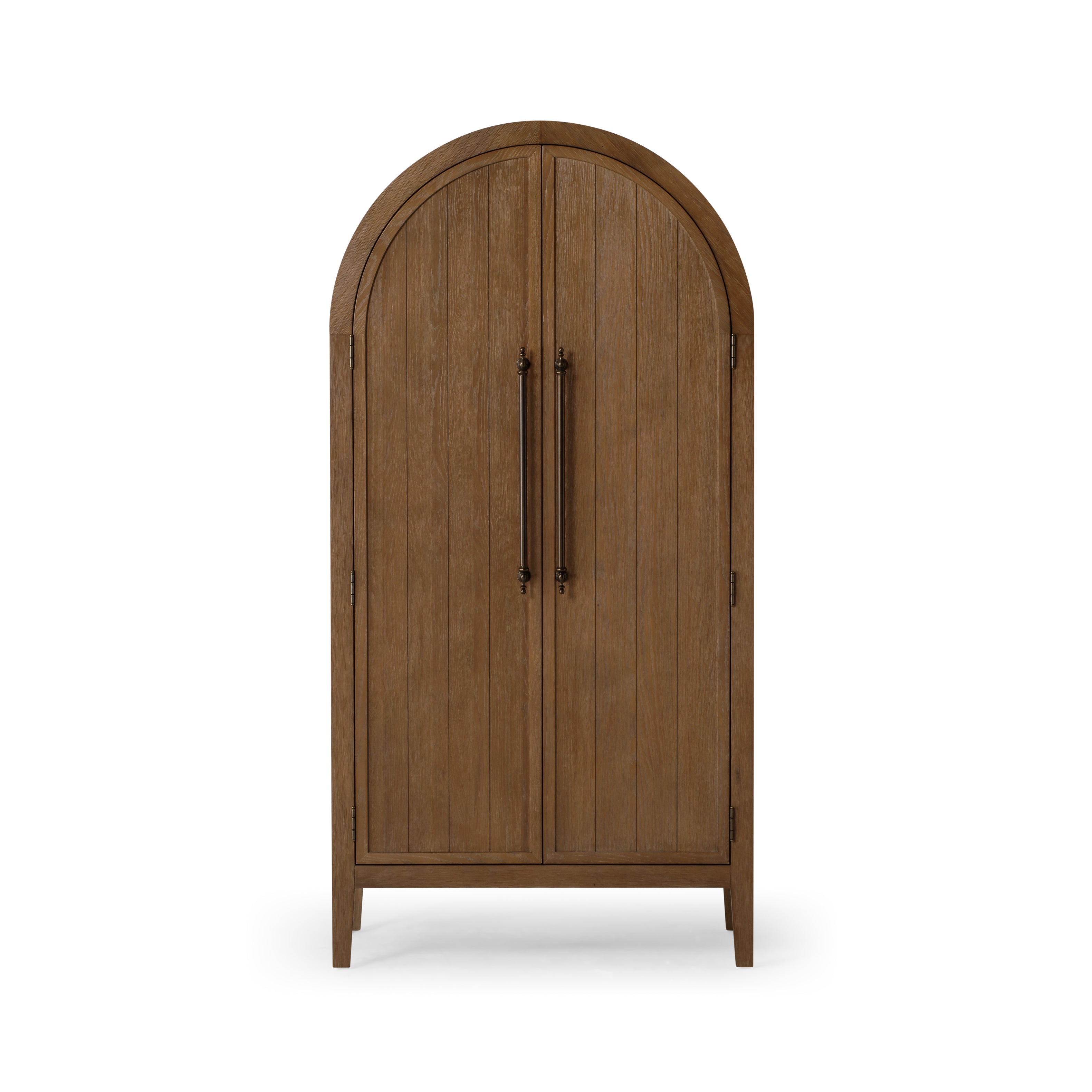 Selene Classical Wooden Cabinet in Antiqued Natural Finish in Cabinets by Maven Lane