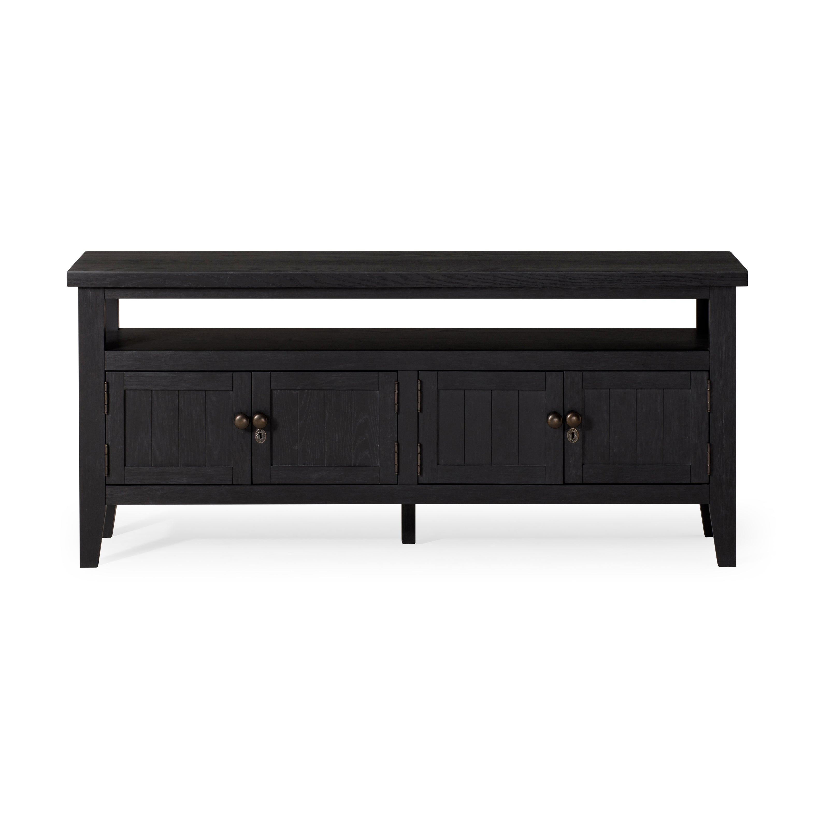 Turner Classical Wooden Media Unit in Antiqued Black Finish in Media Units by Maven Lane