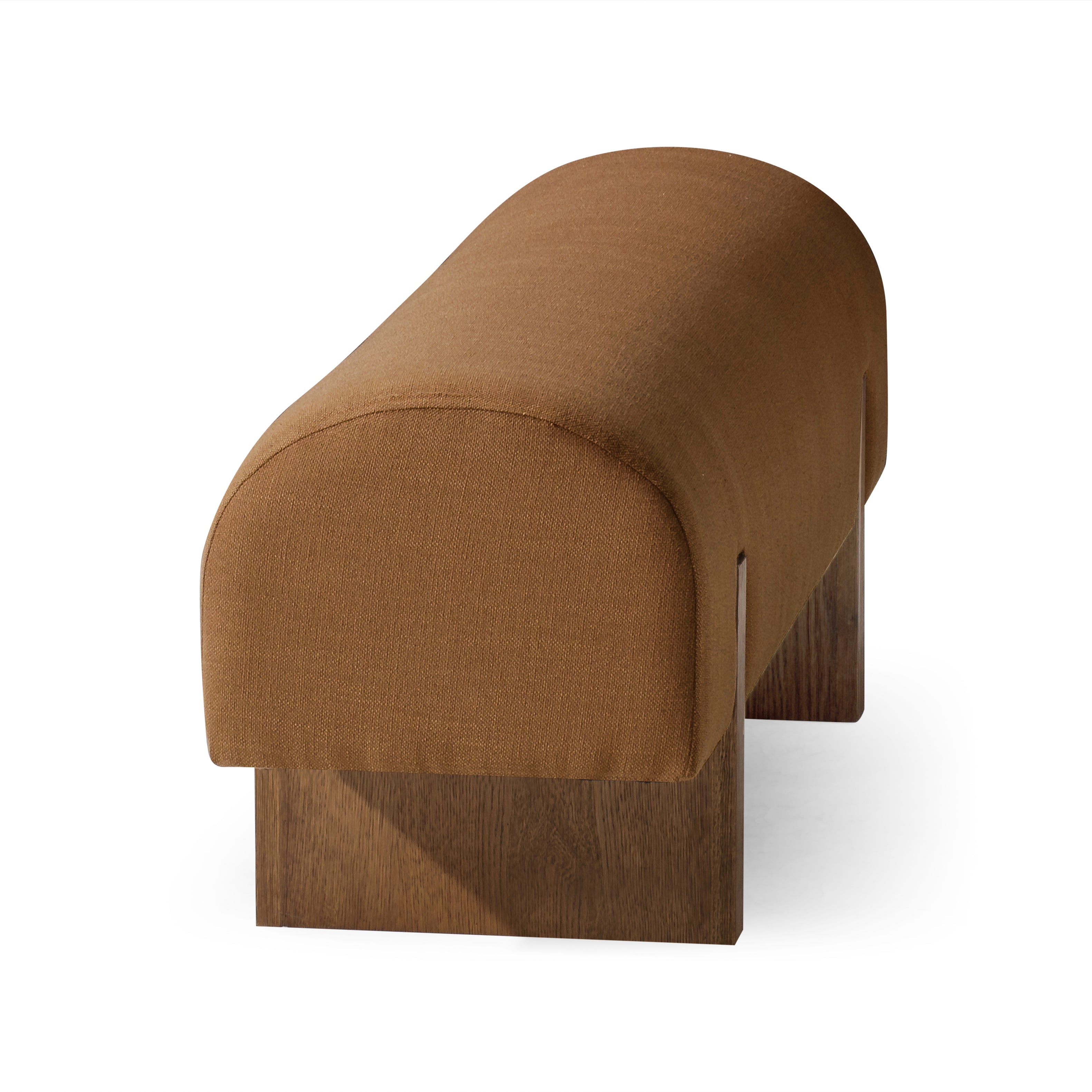 Juno Contemporary Upholstered Wooden Bench in Refined Brown Finish in Ottomans & Benches by Maven Lane