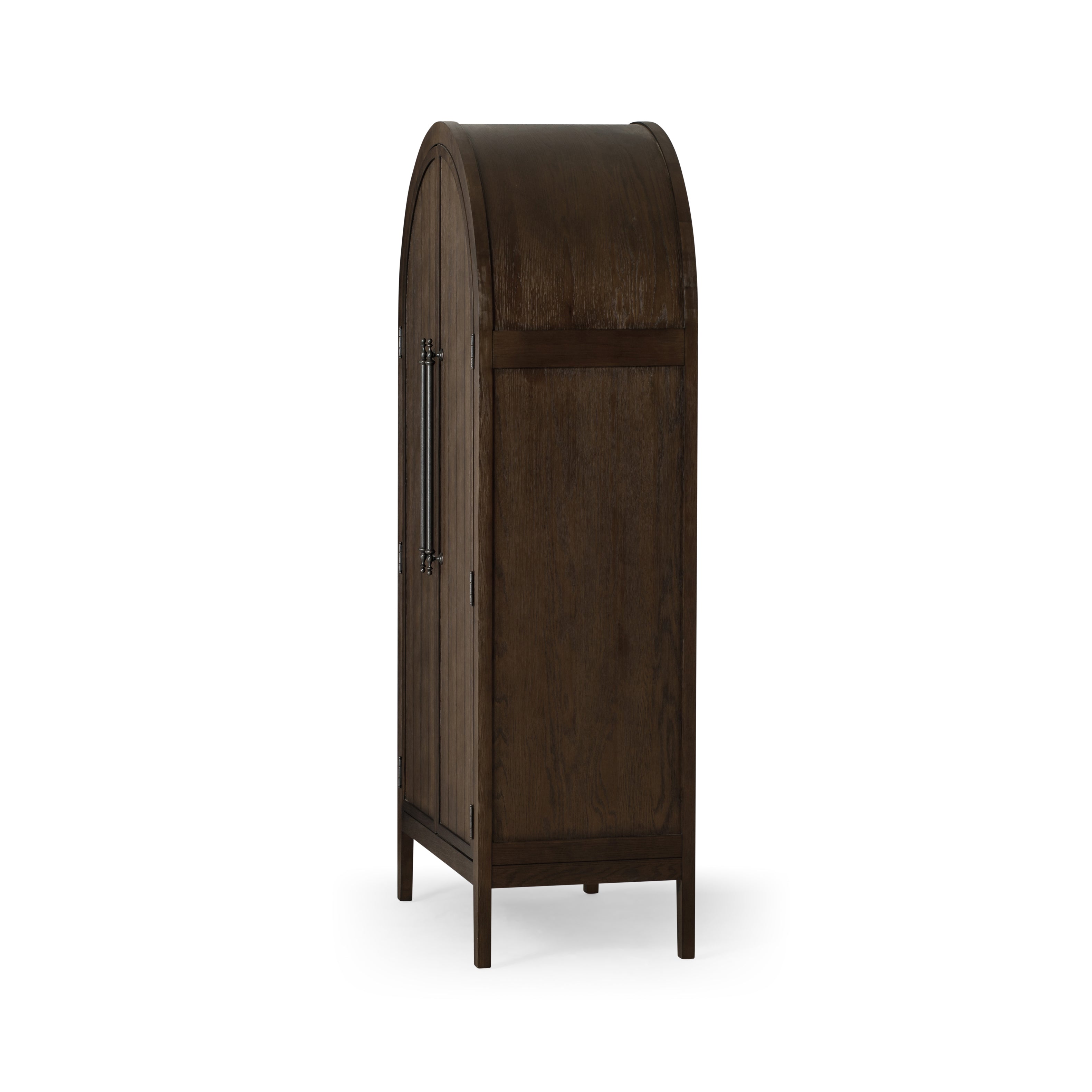 Selene Classical Wooden Cabinet in Antiqued Brown Finish in Cabinets by Maven Lane