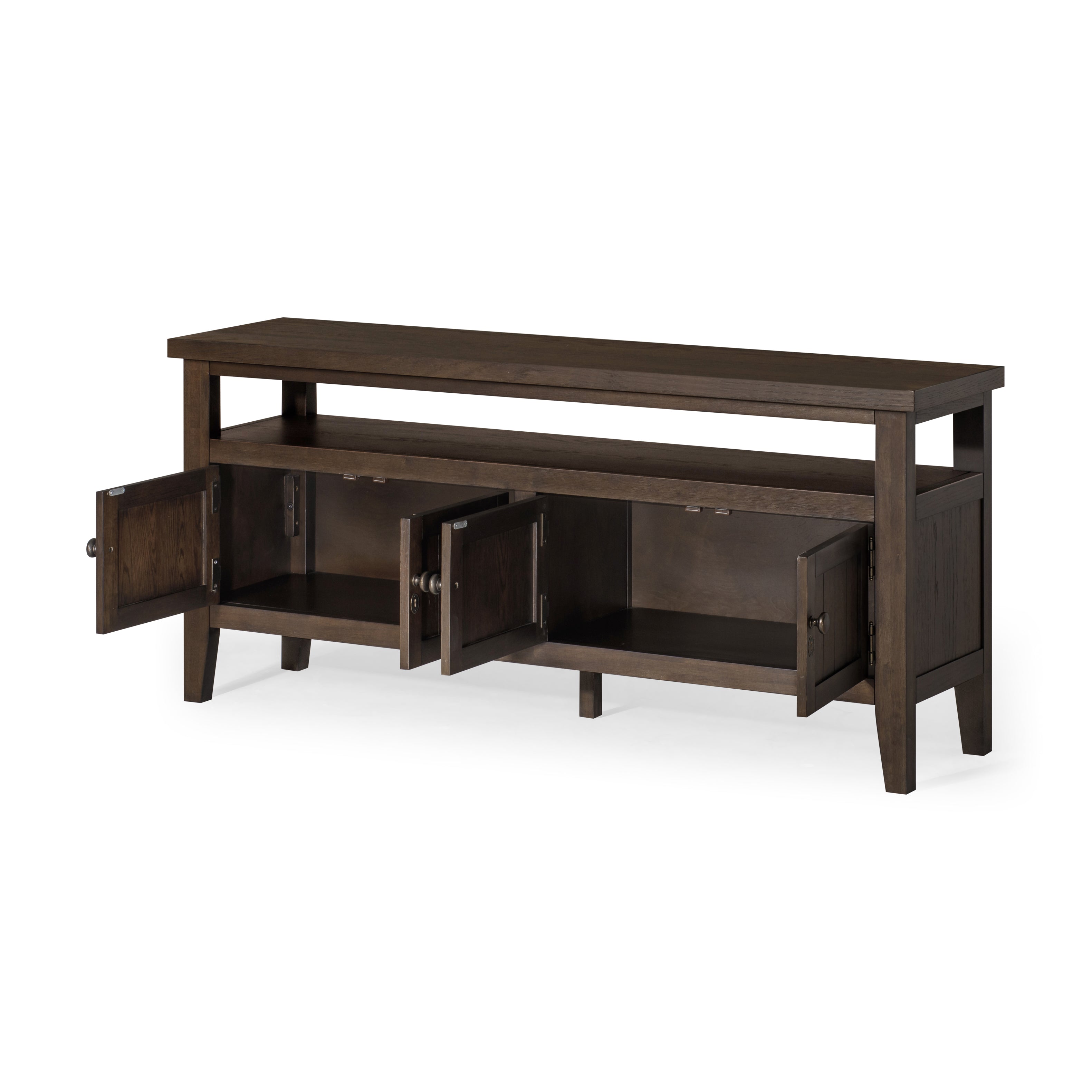 Turner Classical Wooden Media Unit in Antiqued Brown Finish in Media Units by Maven Lane
