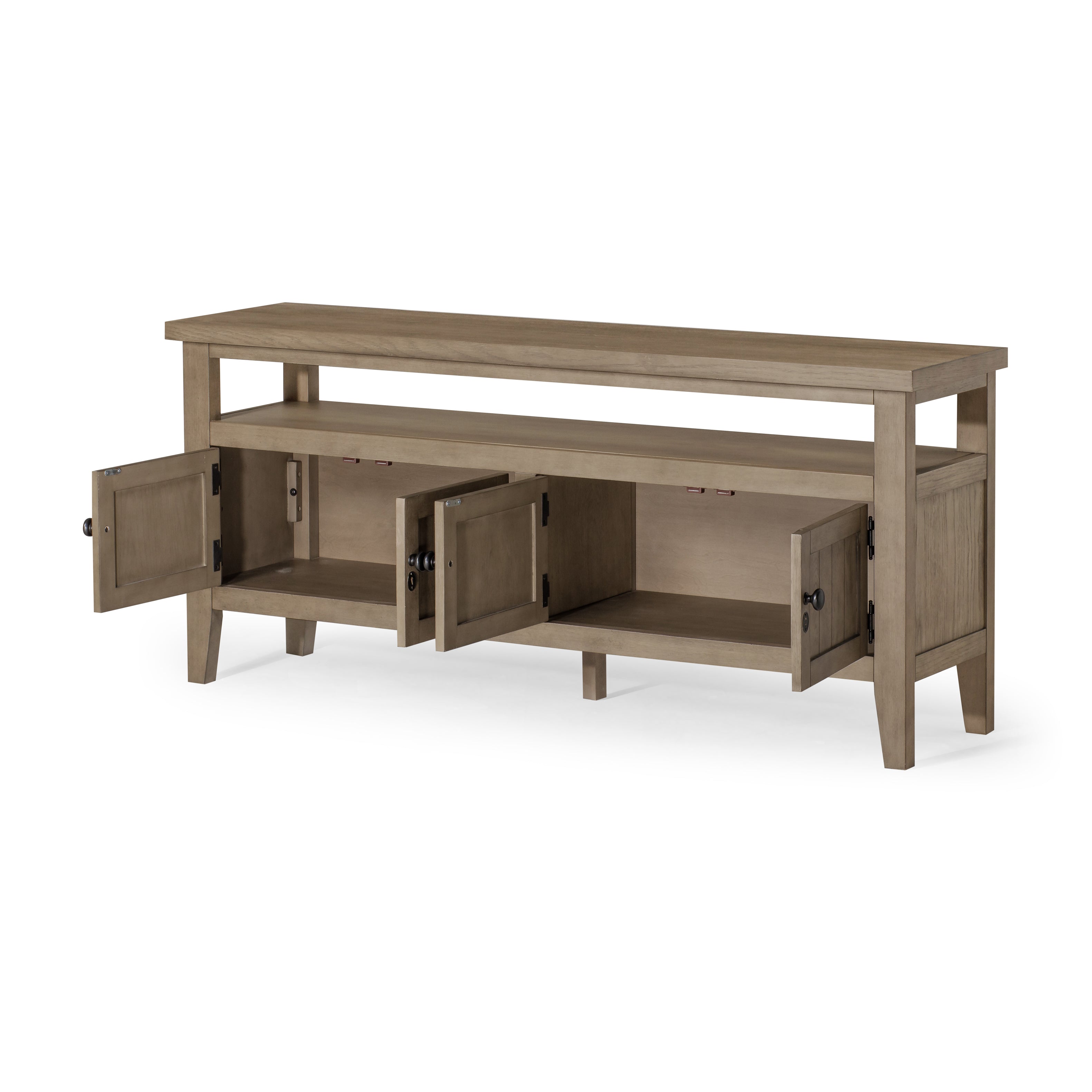 Turner Classical Wooden Media Unit in Antiqued Grey Finish in Media Units by Maven Lane