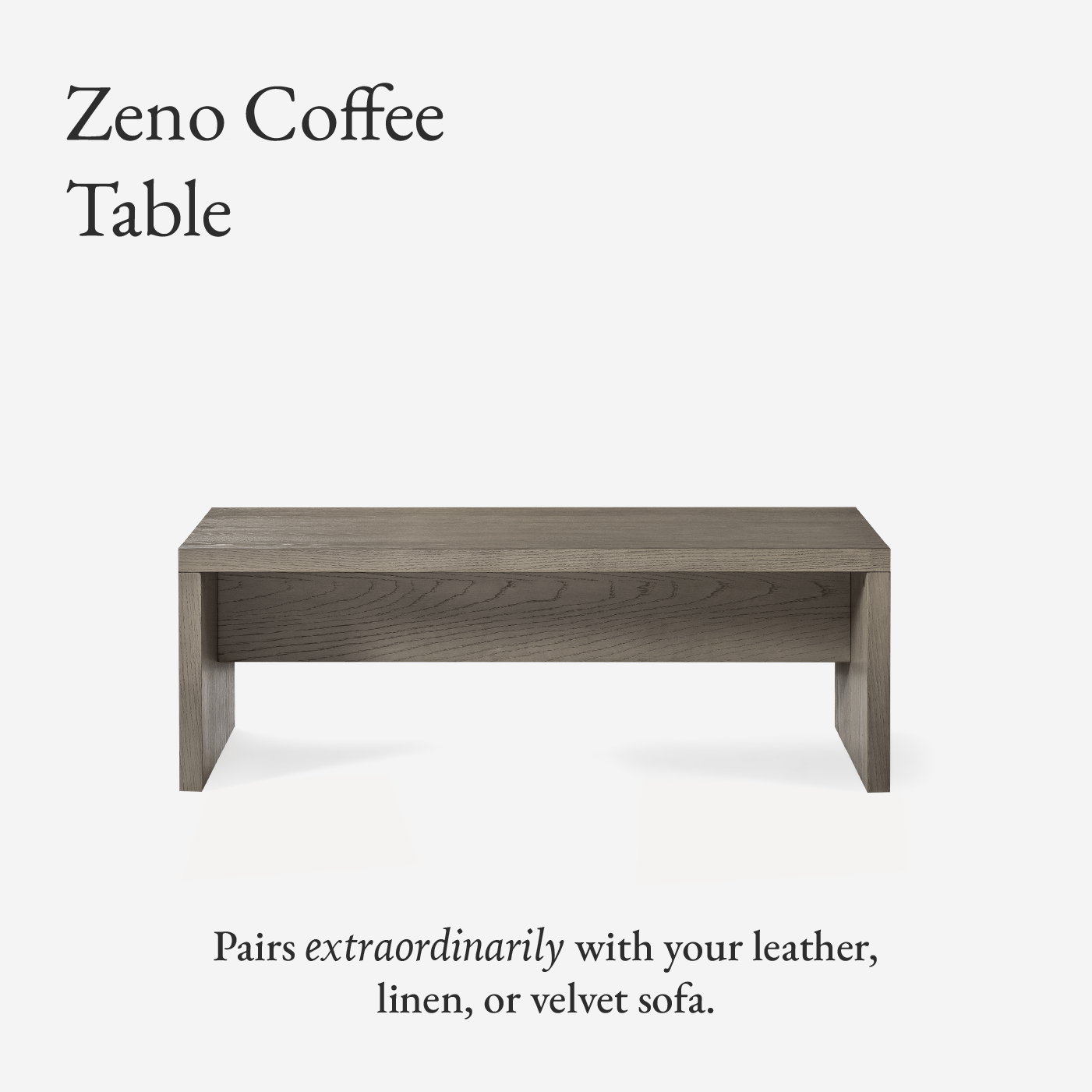 Zeno Rectangular Coffee Table in Aged Grey in Coffee Table by Maven Lane