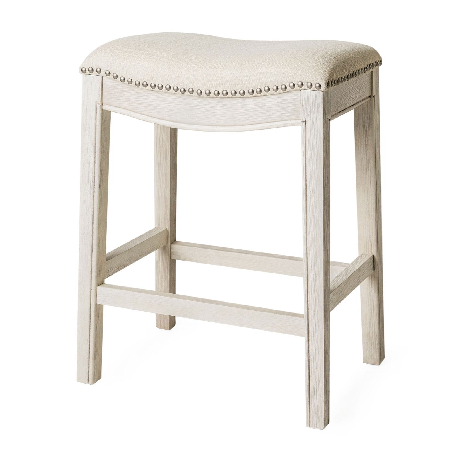 White outlet saddle stool